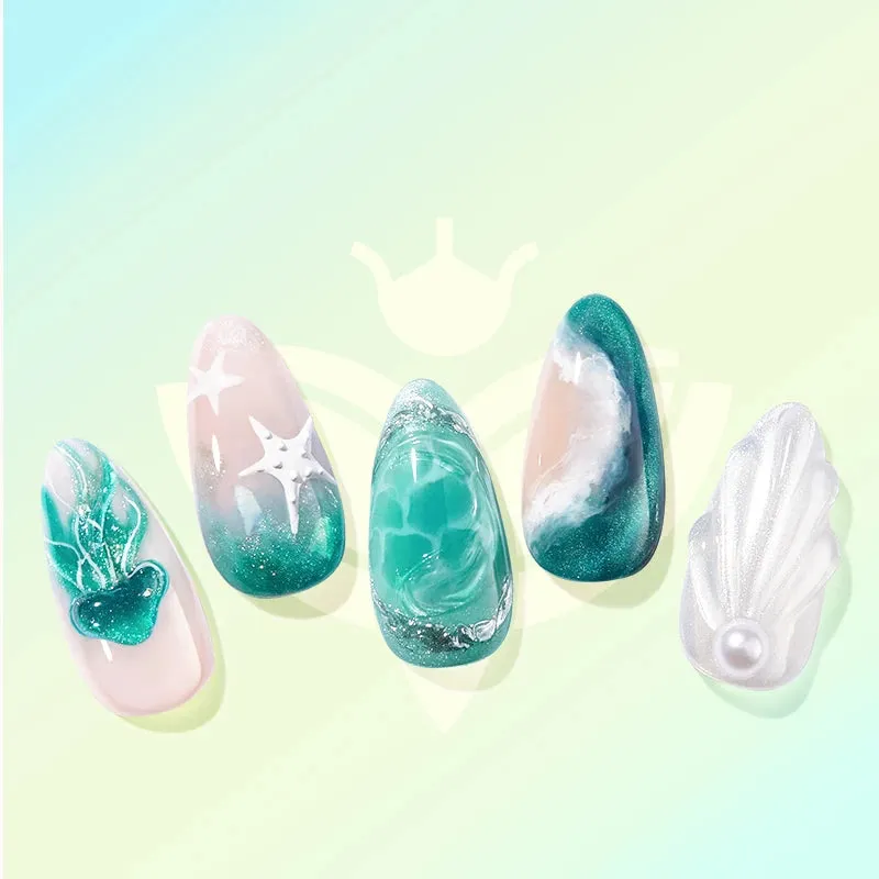 Modelones Sea Glass Greens gellack 6-pack cat eye
