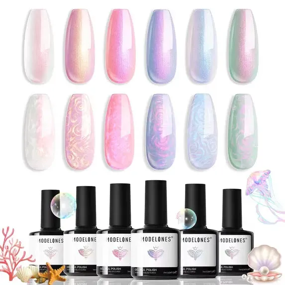 Modelones Pearl gellack 6-pack aurora pärlemor