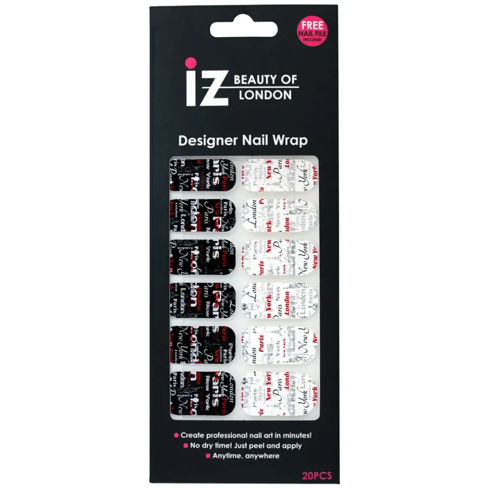 Iz Beauty Paris London New York wraps nagelstickers