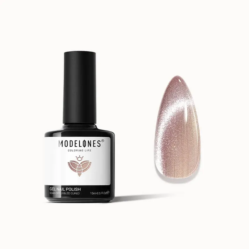modelones Caramel Kiss gellack 15 ml brun cat eye