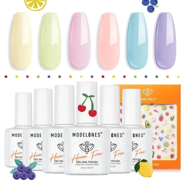 Modelones Easter Picnic gellack 6-pack kräm pastell