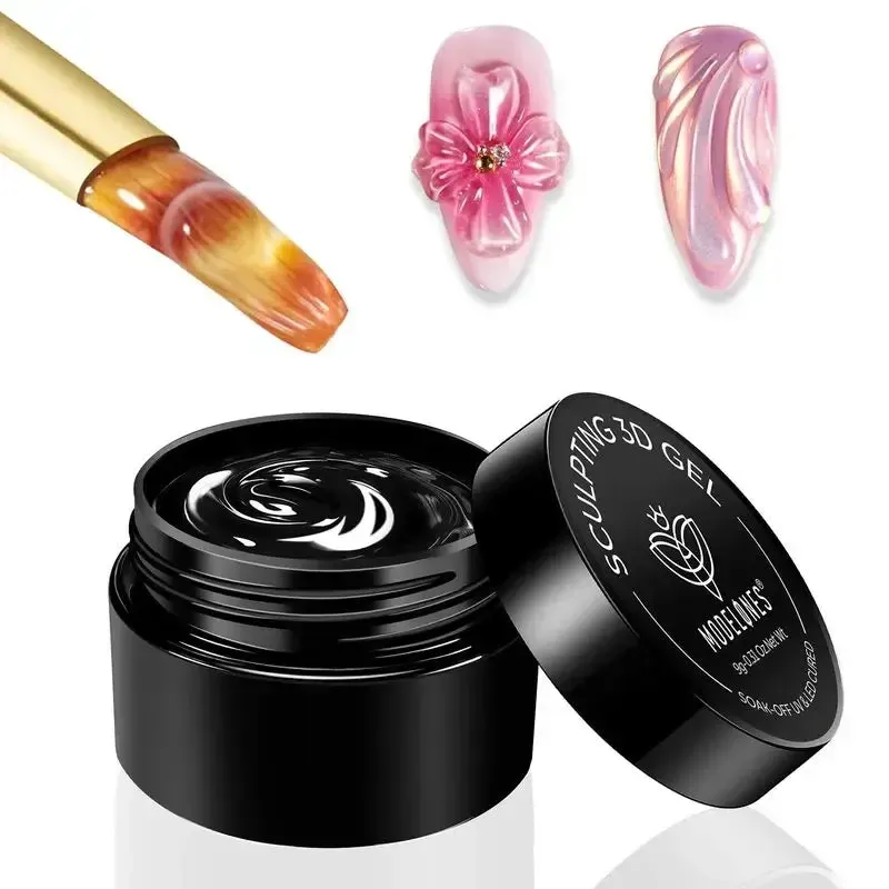 modelones Sculpting 3D nagelgel 9 g med pensel