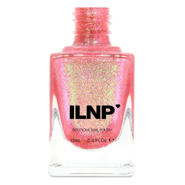 ILNP Pink Flamingo nagellack jelly holografisk rosa