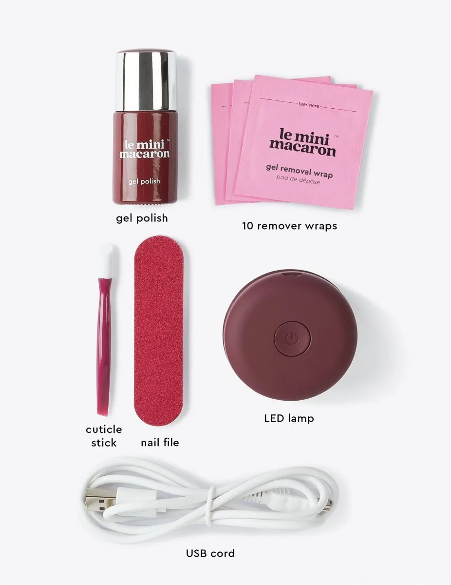 Le Mini Macaron Cassis gelkit vinröd minikit