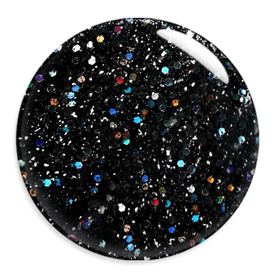 Modelones Inspire Gel Radiance gellack 15 ml svart glitter
