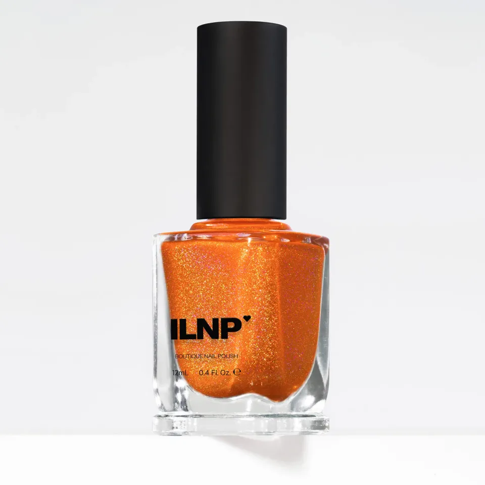 ILNP Sunset Blvd holografiskt nagellack orange guldskimmer