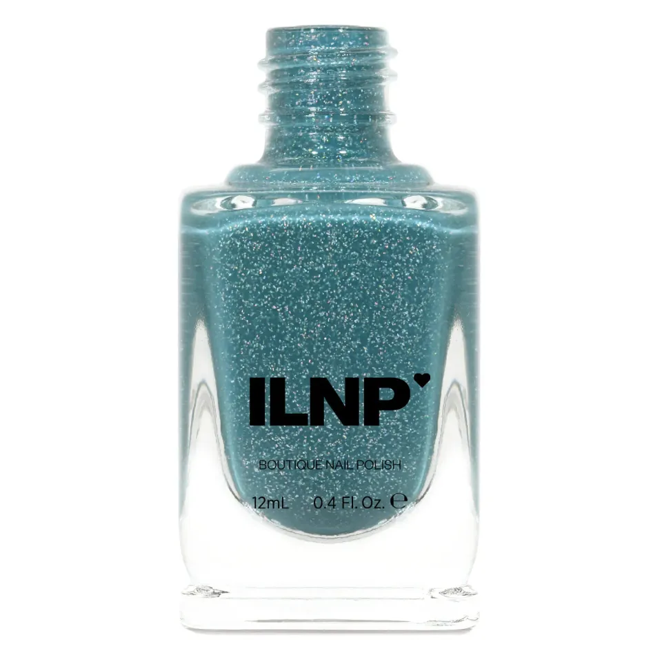 ILNP Aspen nagellack dämpad turkos krämig holo