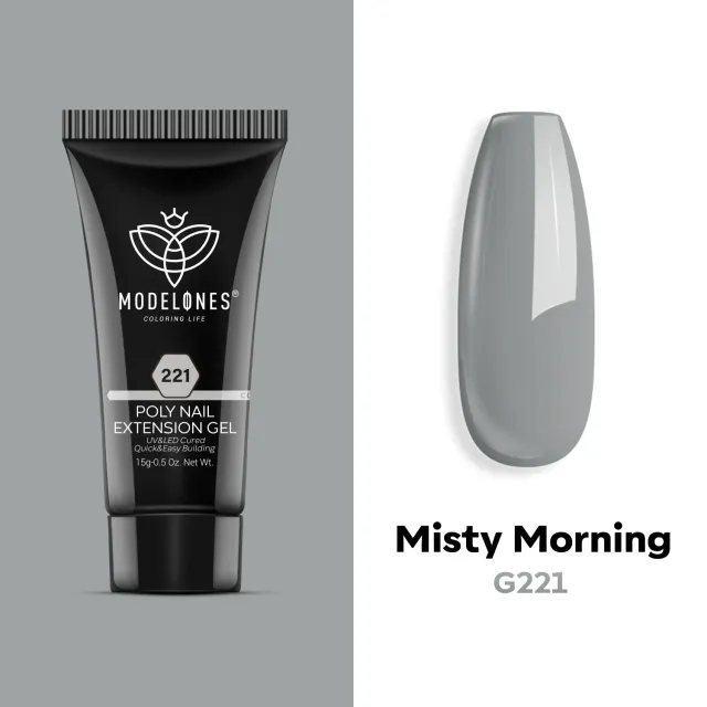 Modelones Misty Morning polygel 15g ljusgrå täckande