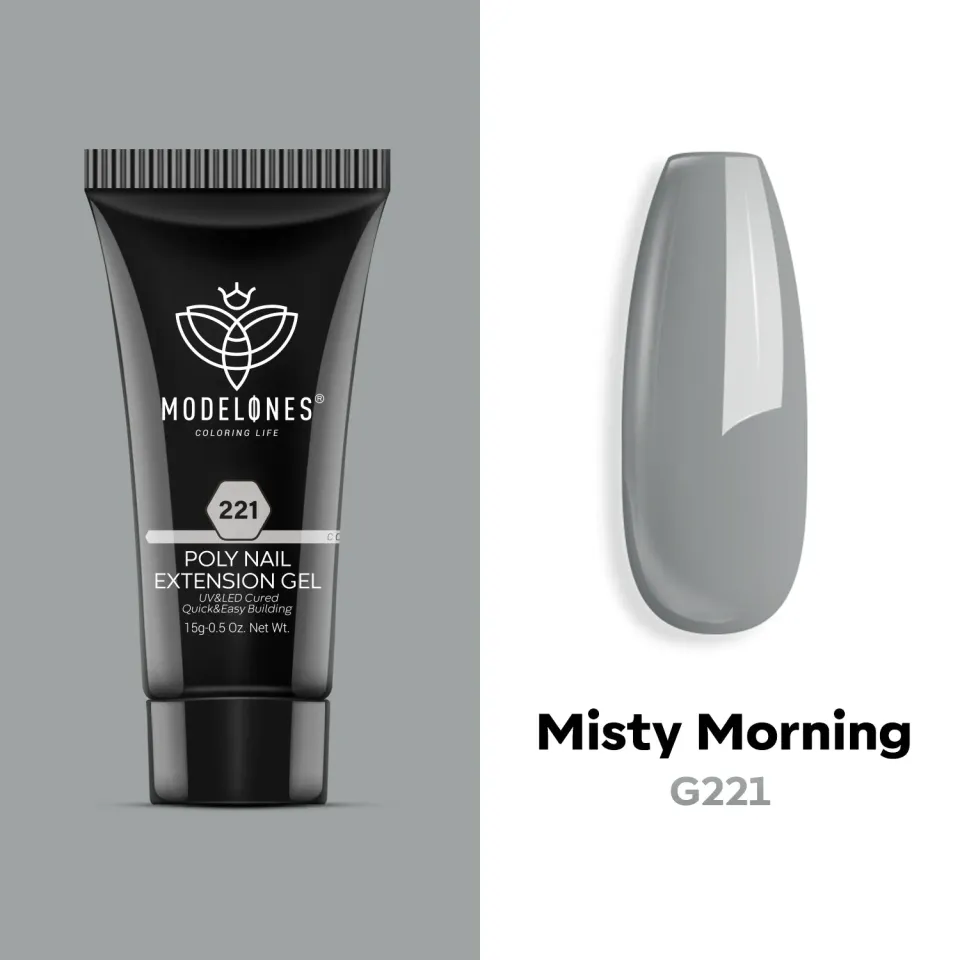 Modelones Misty Morning polygel 15g ljusgrå täckande