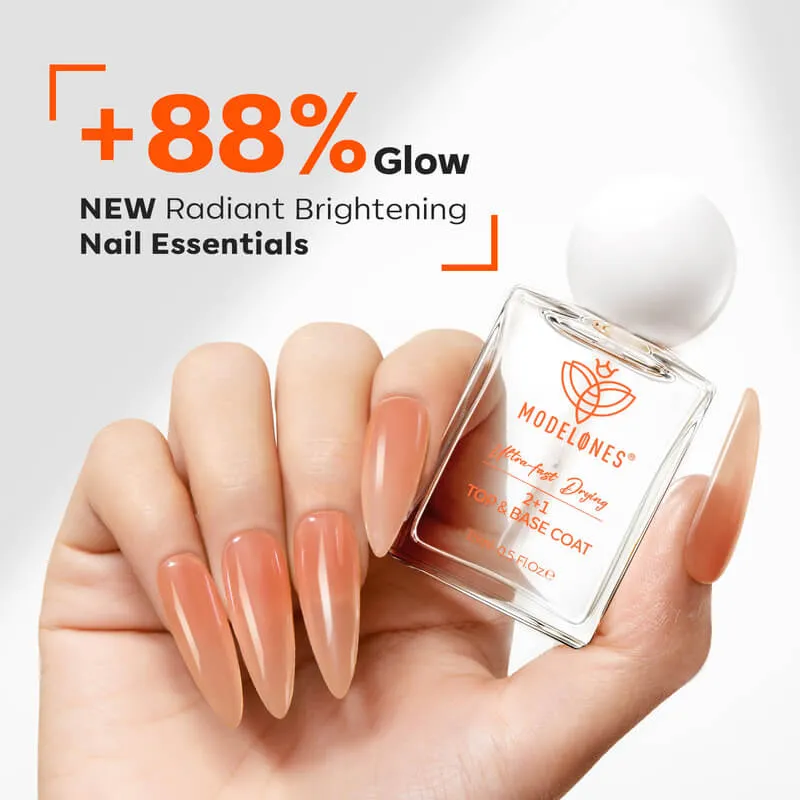 Modelones 3 in 1 Top & Base Coat nagellack snabbtorkande