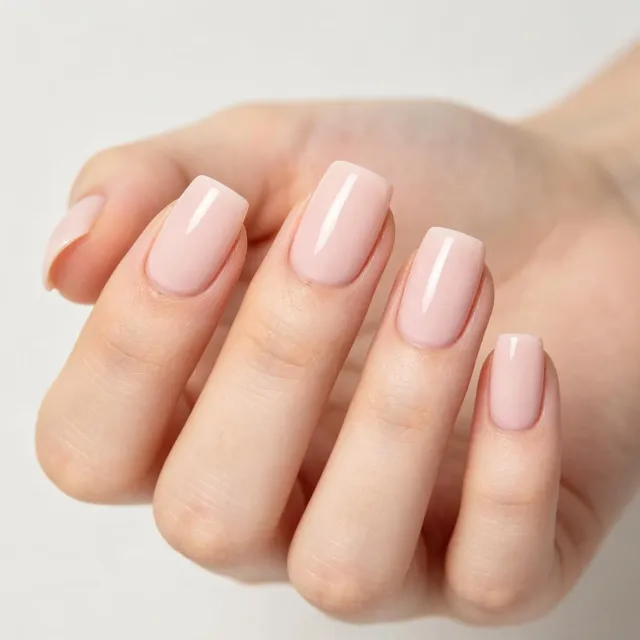 Modelones Baby Pink lösnaglar square 32-pack kort rosa