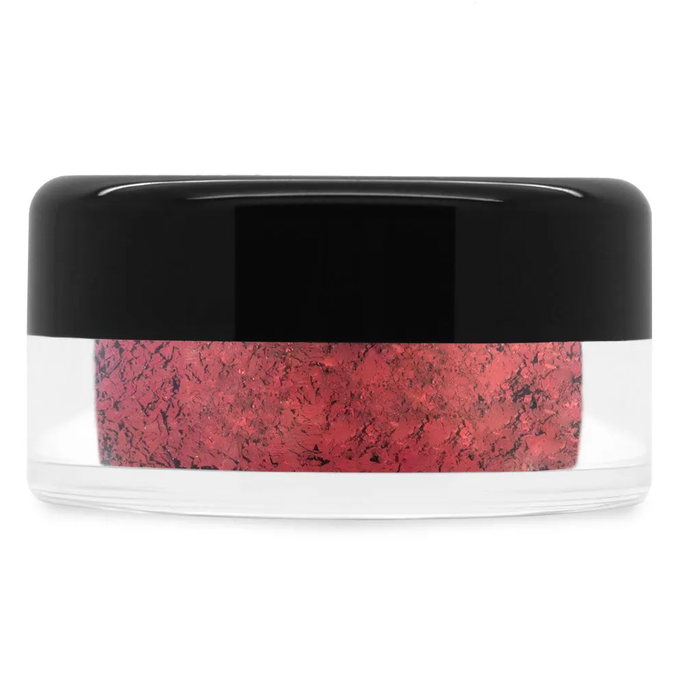 Iz Beauty Red Chrome Flakes nagelflagor röd metallic