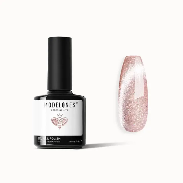 Modelones Inspire Gel Golden Sand gellack 15 ml brun cat eye