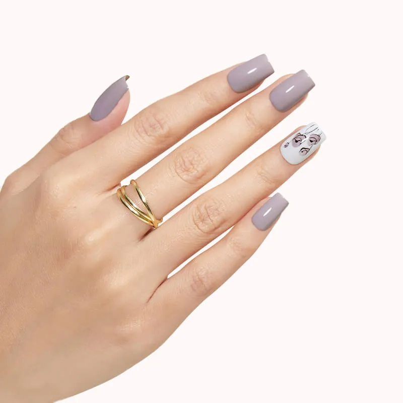 Modelones nagellack Grey Porcelain grå lila kräm
