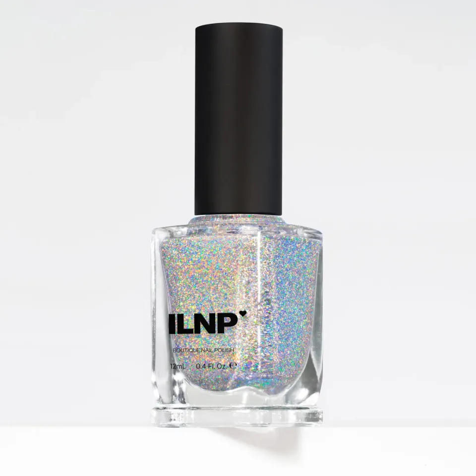 ILNP MEGA X nagellack holografiskt silverglitter