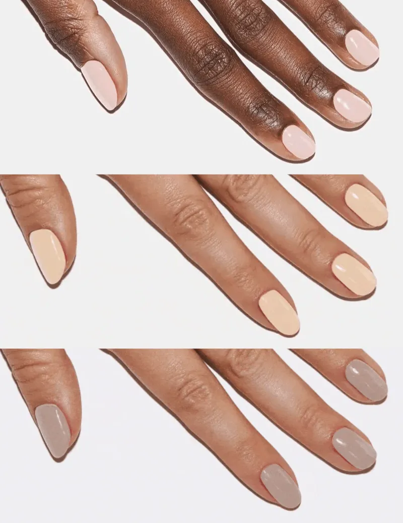 Le Mini Macaron Nude Essentials gellackset 3-pack krämiga nude
