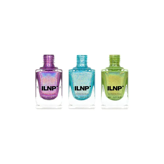 ILNP Spring Brights nagellack set 3-pack holografiskt