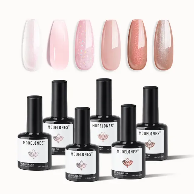 Modelones Shine on Me gellack 6-pack rosa guld