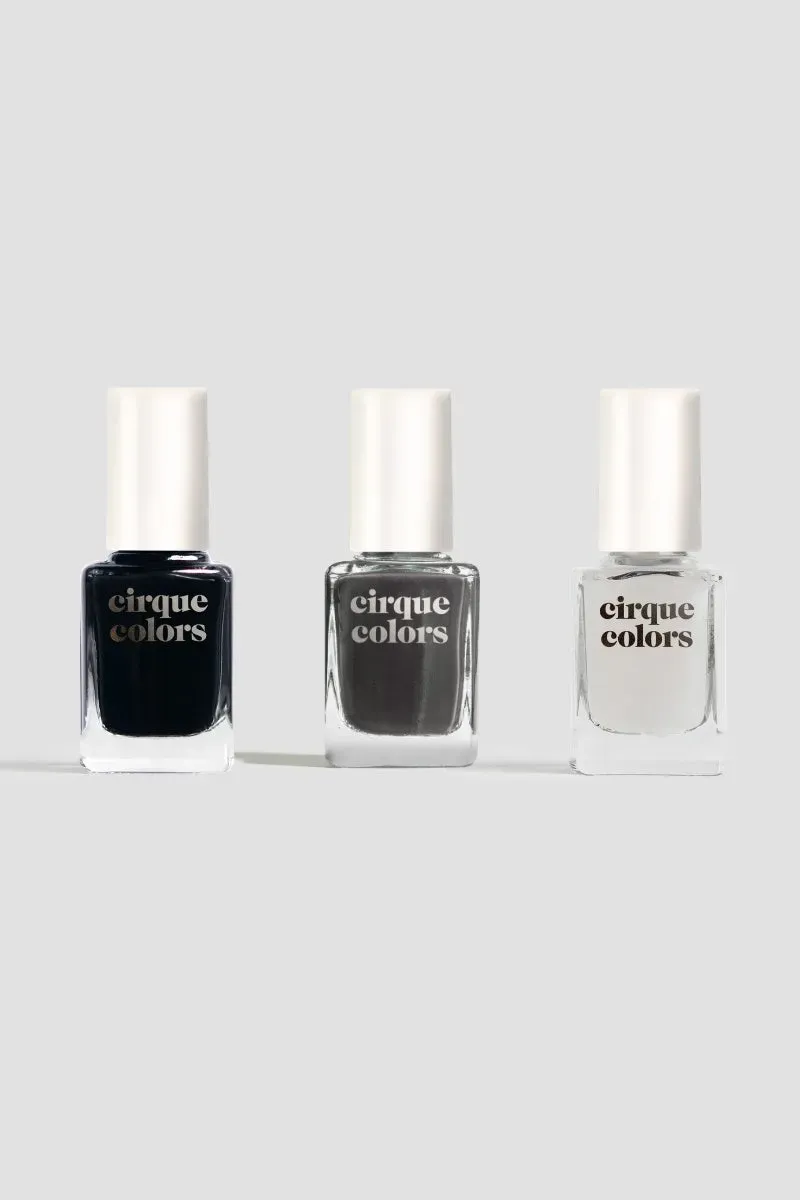 Cirque Colors Dark Matter Trio nagellacksset svart 3-pack matt