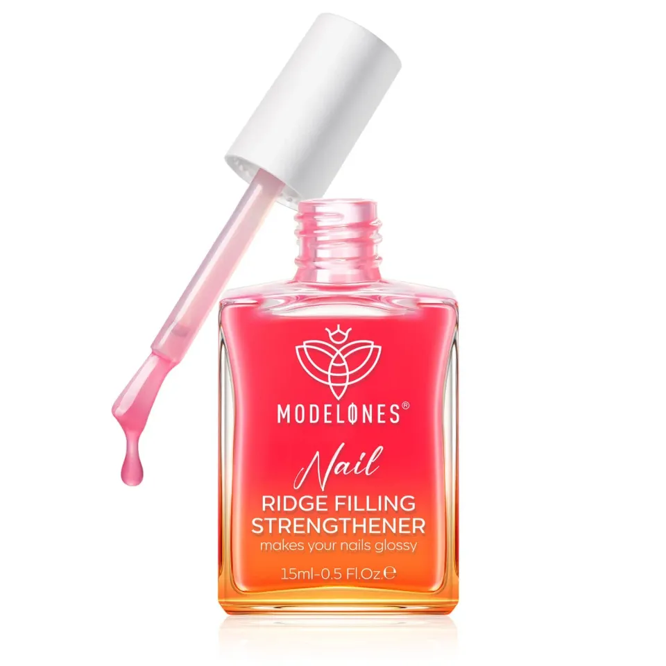 Modelones Nail Care nagelstärkare Cherry Pink rosa täckande