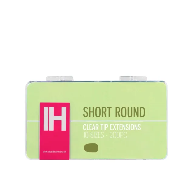 Iz Beauty Short Round lösnageltippar 200-pack klara