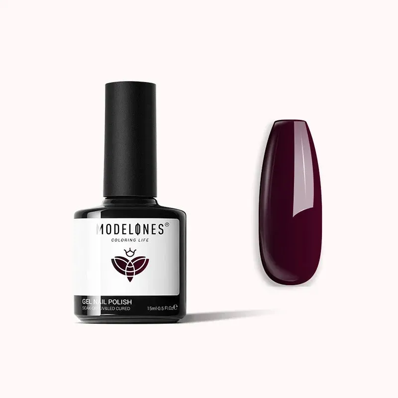 Modelones Inspire Gel Cabernet Kiss gellack 15ml mörkröd