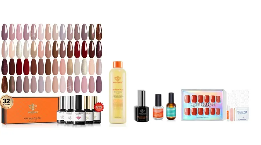 Modelones Vivid Shine gellack set 28 nyanser kräm