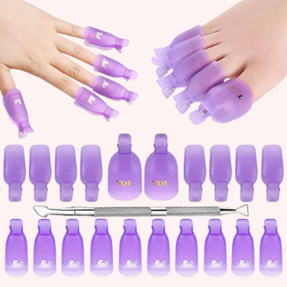 Makartt Remover Clips Kit nagelclips lila 20-pack