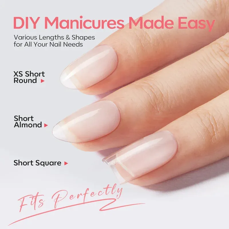 modelones Soft Tips lösnaglar mix oval mandel fyrkantig