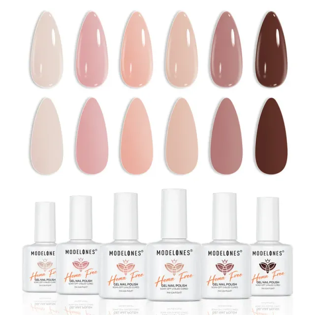 Modelones Nude Latte gellack 6-pack neutral