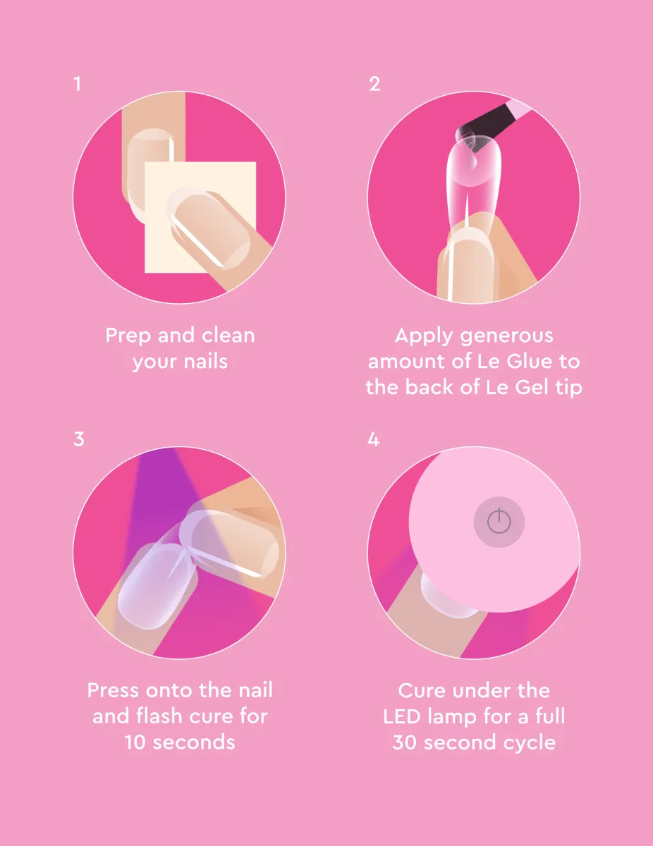 Le Mini Macaron Le Soft Gel Tips lösnaglar almond matt