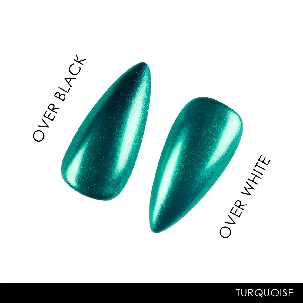 Iz Beauty Turquoise Chrome pigment 0,5g turkos spegel
