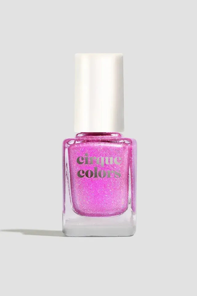 Cirque Colors Pinky’s Up nagellack magenta holografisk shimmer
