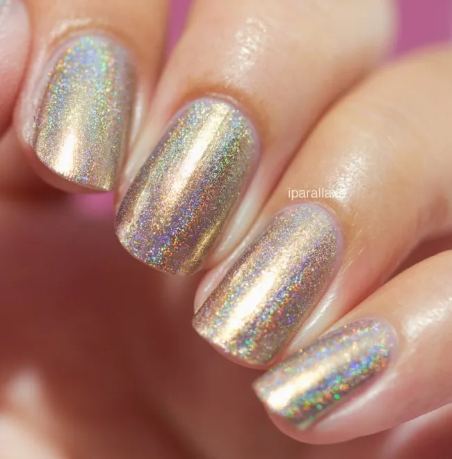 ILNP Iconic nagellack champagne guld holografisk
