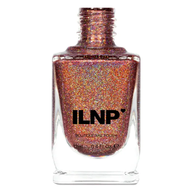 ILNP nagellack Brownstone brun holografisk