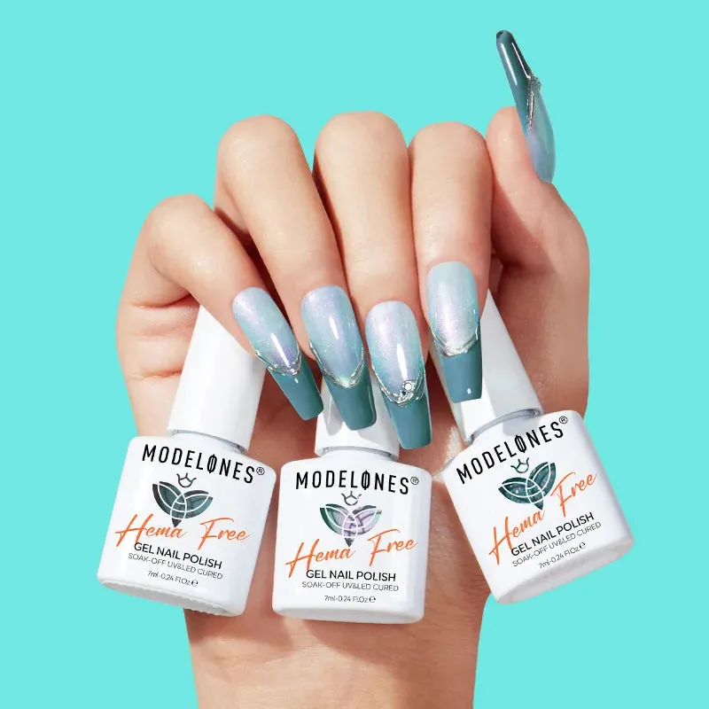 Modelones Forest Faerie gellackset 6-pack grön cat eye