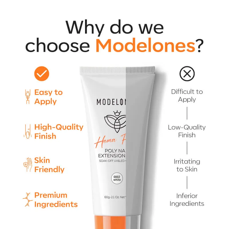 Modelones polygel milky white 60 g