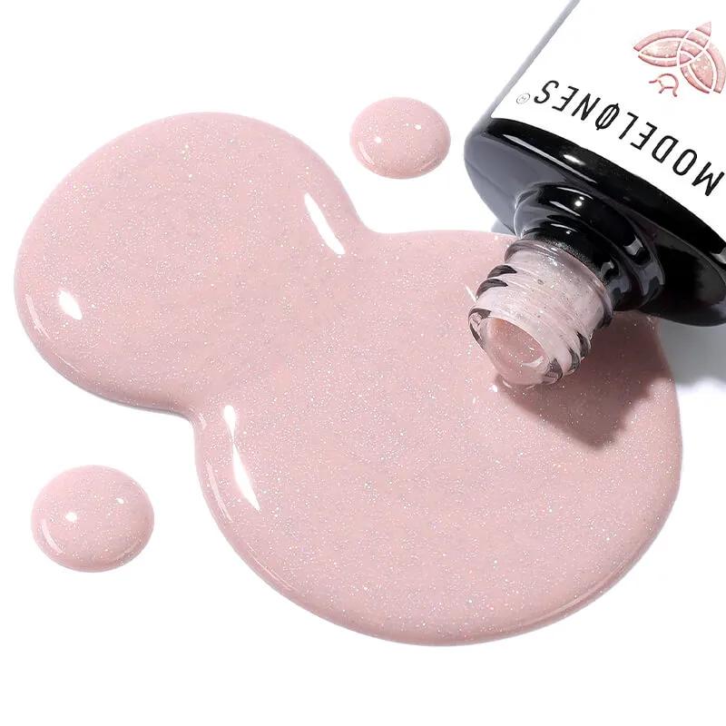modelones Inspire Gel gellack Peach Frosting 15ml glitter rosa