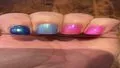 Cirque Colors Flamingo nagellack neonrosa blått skimmer