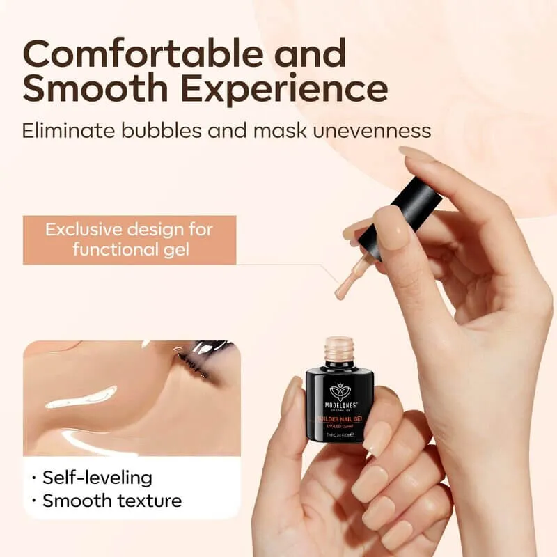 Modelones Builder Gel Skin Tone nagelgel set 6x7ml nude
