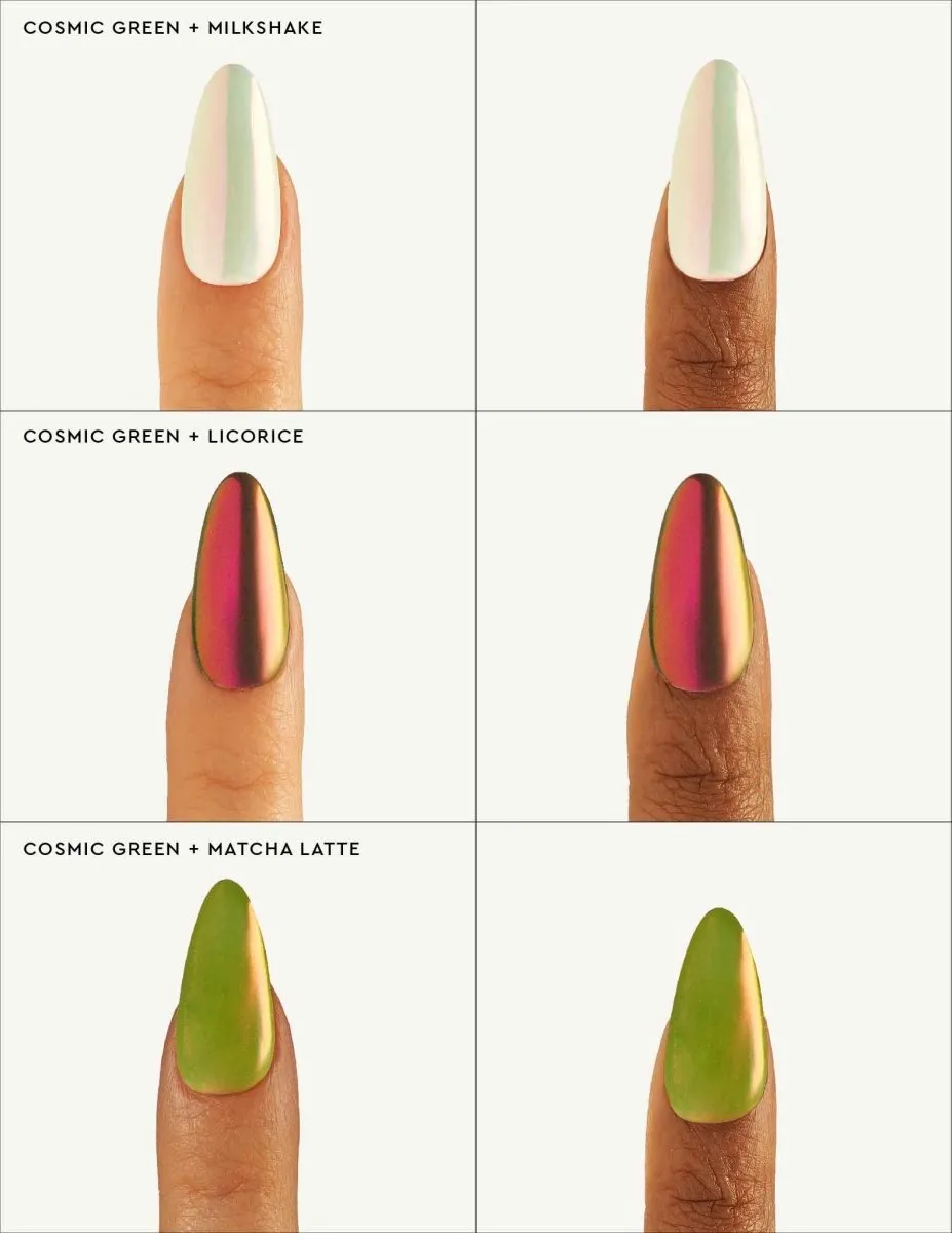Le Mini Macaron Cosmic Green nagelpuder gräsgrön
