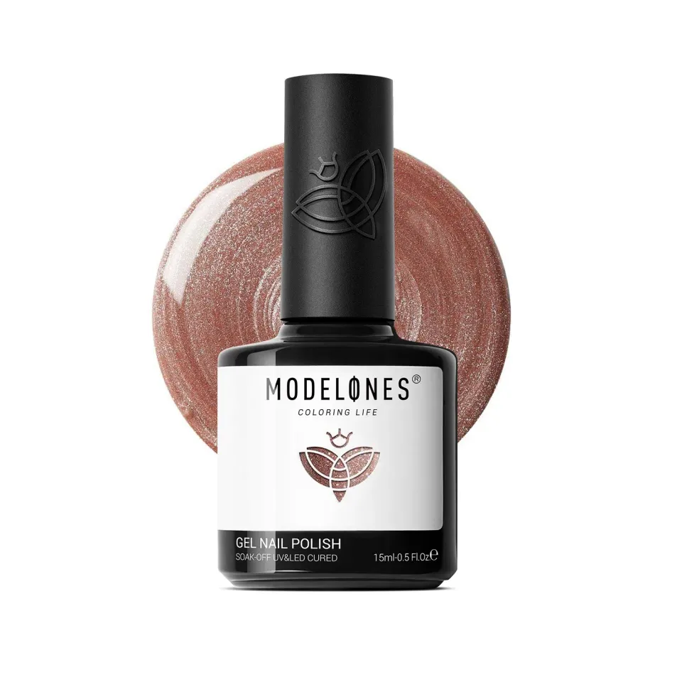 Modelones Inspire Gel Shining Charm gellack 15 ml brun shimmer
