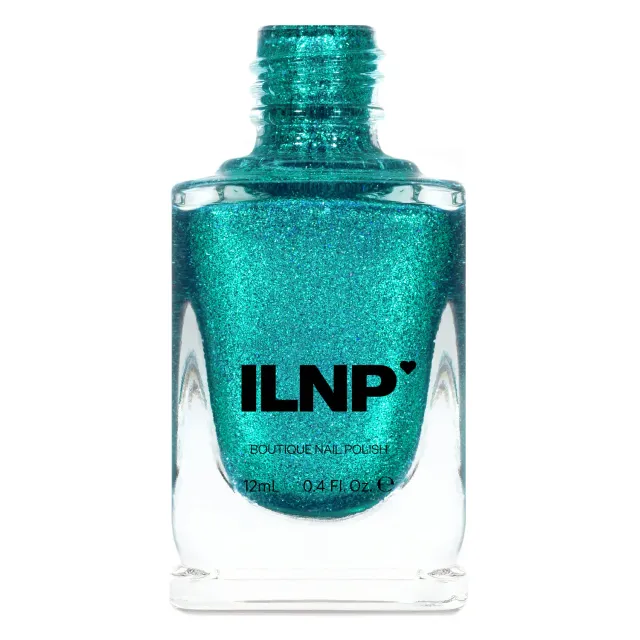 ILNP No Days Off nagellack teal holografiskt