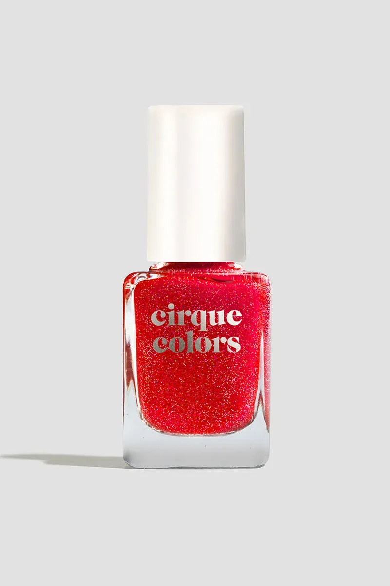 Cirque Red Bttms nagellack rött holografiskt