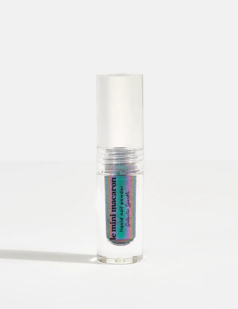 Le Mini Macaron Galactic Sparkle nagelpulver flytande krom