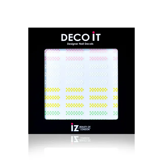 Iz Beauty Pastel Checker Board nageldekaler 40-pack