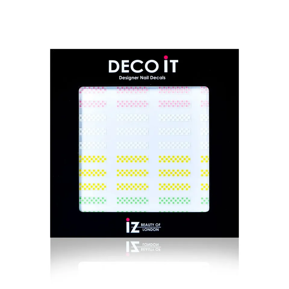 Iz Beauty Pastel Checker Board nageldekaler 40-pack