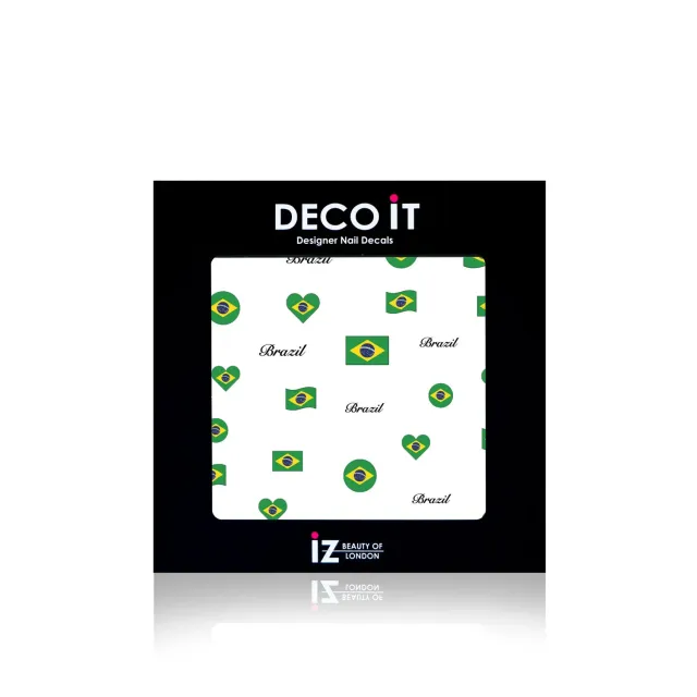 Iz Beauty Mini Brazil Flag nageldekaler 30-pack brasiliansk flagga