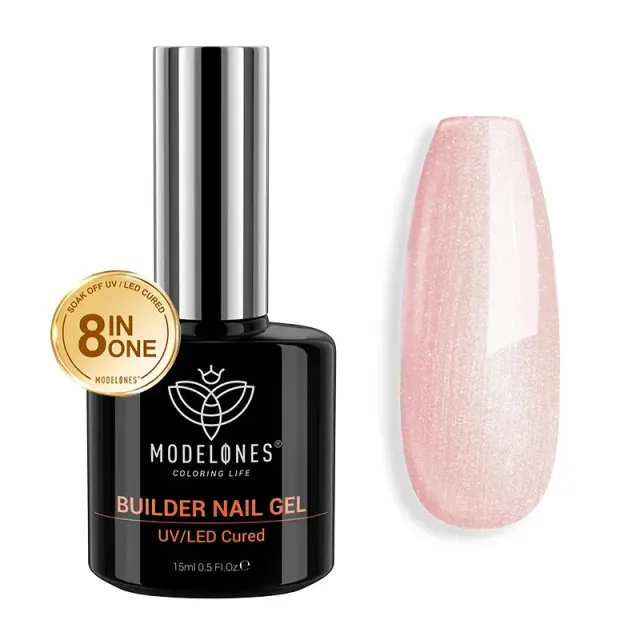 Modelones Builder Gel bygggel Cinnamon Glow 15 ml glitter