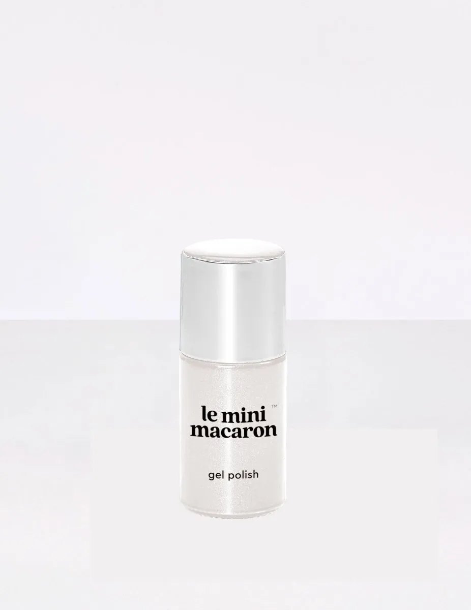 Le Mini Macaron Clair de Lune gellack skimrande vit